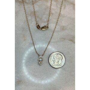 10K Yellow Gold 1/4 ct VS H Fancy Cut Lab Grown Diamond Necklace 18 Inch